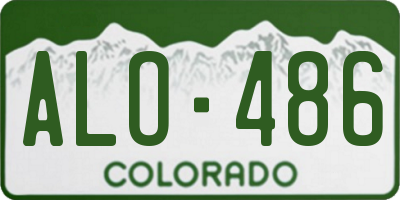 CO license plate ALO486