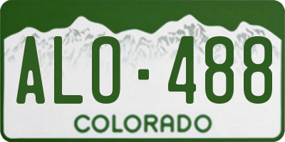 CO license plate ALO488