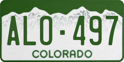 CO license plate ALO497