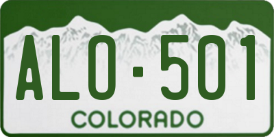 CO license plate ALO501