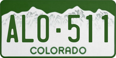 CO license plate ALO511