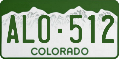 CO license plate ALO512