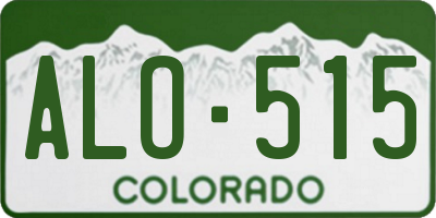 CO license plate ALO515