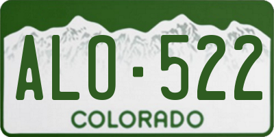 CO license plate ALO522