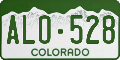 CO license plate ALO528