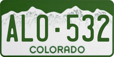 CO license plate ALO532