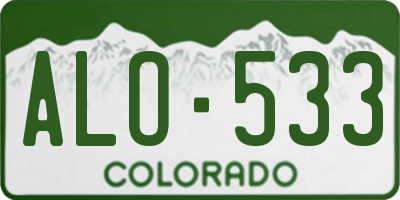 CO license plate ALO533
