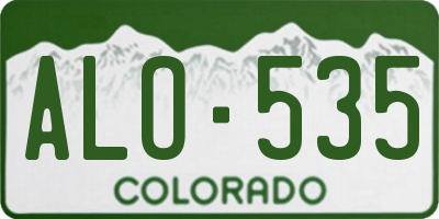 CO license plate ALO535