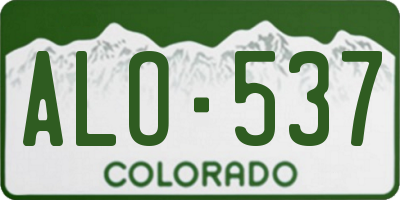 CO license plate ALO537