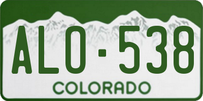 CO license plate ALO538