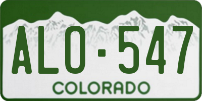 CO license plate ALO547