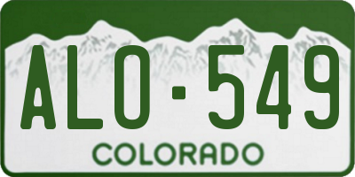 CO license plate ALO549