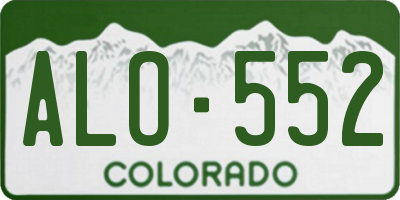 CO license plate ALO552