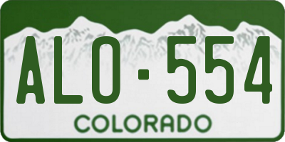 CO license plate ALO554
