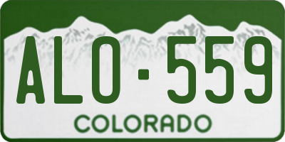 CO license plate ALO559