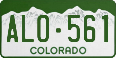 CO license plate ALO561