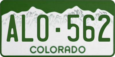CO license plate ALO562