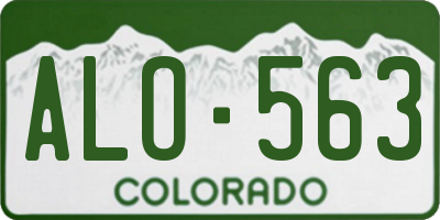 CO license plate ALO563