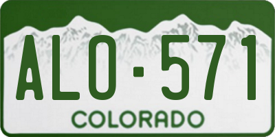 CO license plate ALO571