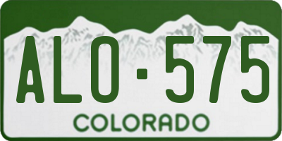 CO license plate ALO575