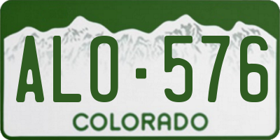 CO license plate ALO576