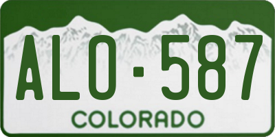 CO license plate ALO587