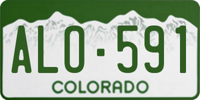 CO license plate ALO591