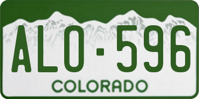 CO license plate ALO596