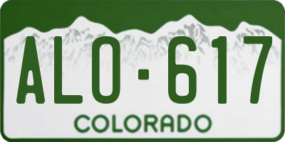 CO license plate ALO617