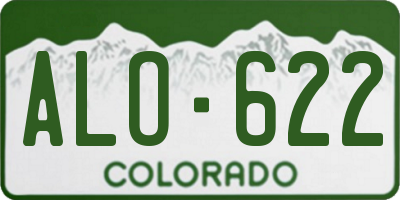 CO license plate ALO622