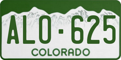 CO license plate ALO625
