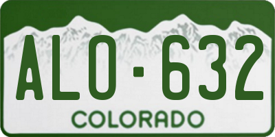 CO license plate ALO632