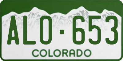 CO license plate ALO653