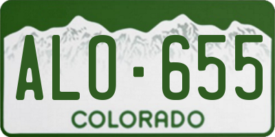CO license plate ALO655