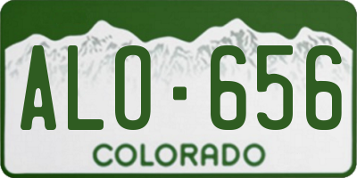 CO license plate ALO656