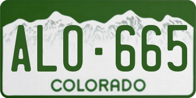 CO license plate ALO665