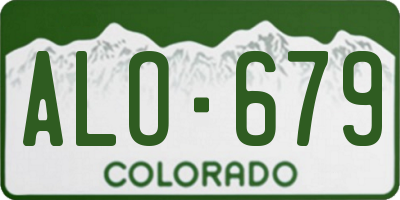 CO license plate ALO679