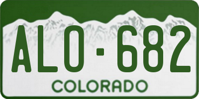 CO license plate ALO682