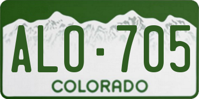 CO license plate ALO705