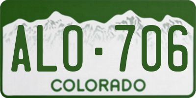 CO license plate ALO706