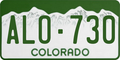CO license plate ALO730