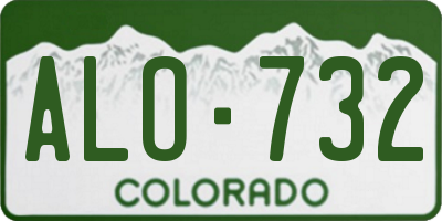 CO license plate ALO732