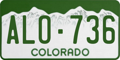 CO license plate ALO736