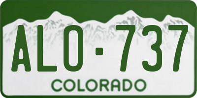 CO license plate ALO737