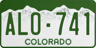 CO license plate ALO741
