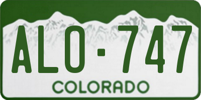CO license plate ALO747