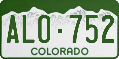 CO license plate ALO752