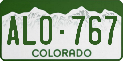 CO license plate ALO767