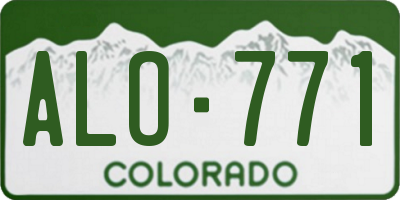 CO license plate ALO771