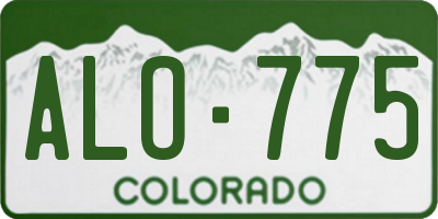 CO license plate ALO775